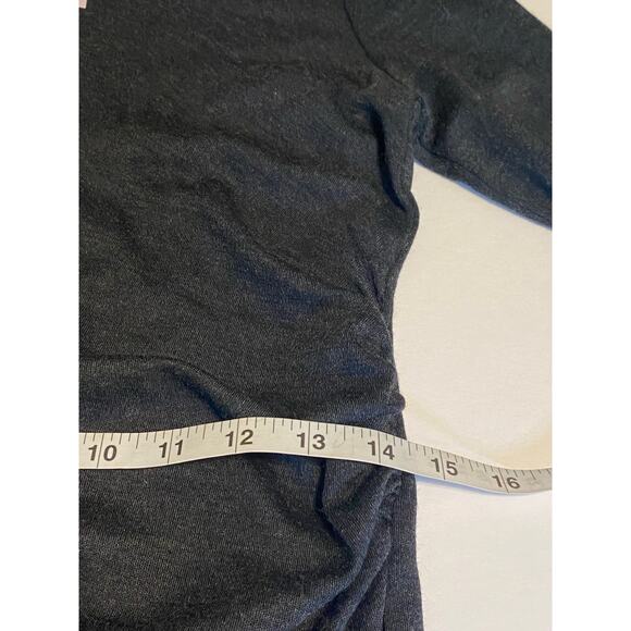 Ann Taylor Charcoal Gray Wool Blend Bodycon Accent Zipper Dress Size 8 Petite - Picture 7 of 10